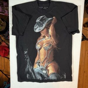 Official Beyoncé Renaissance Tour Black Short Sleeve Tee with Graphic Design